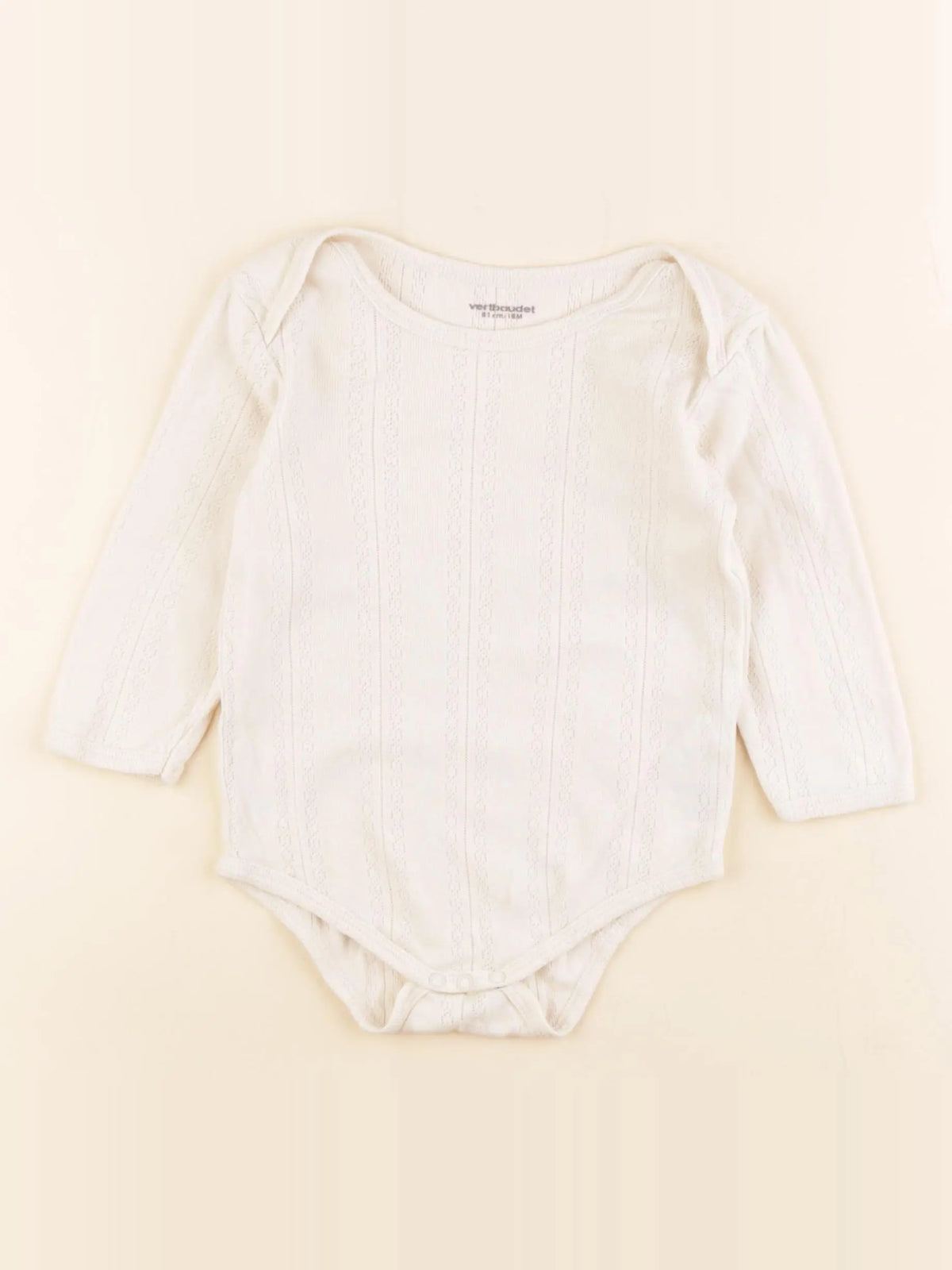 Vertbaudet - body beige - 18 mois