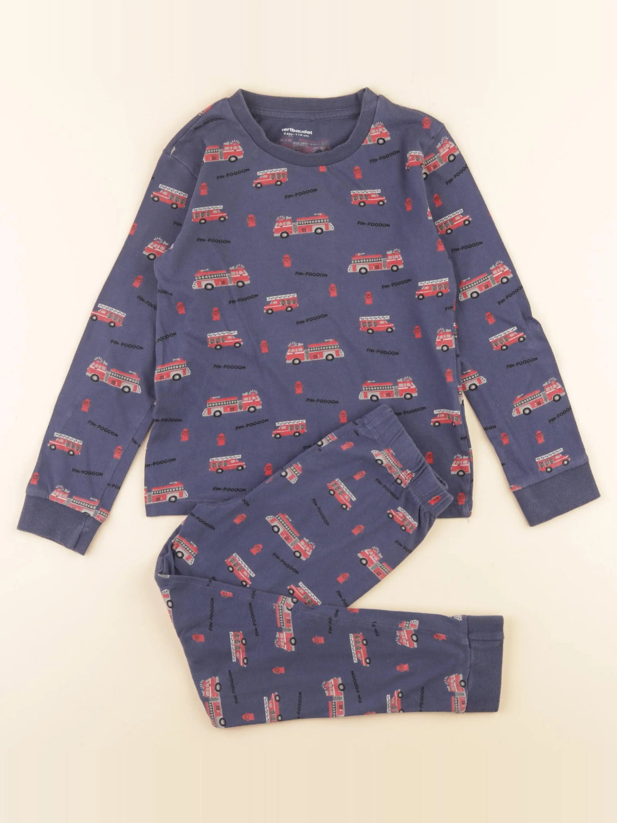 Vertbaudet - pyjama coton bleu - 6 ans