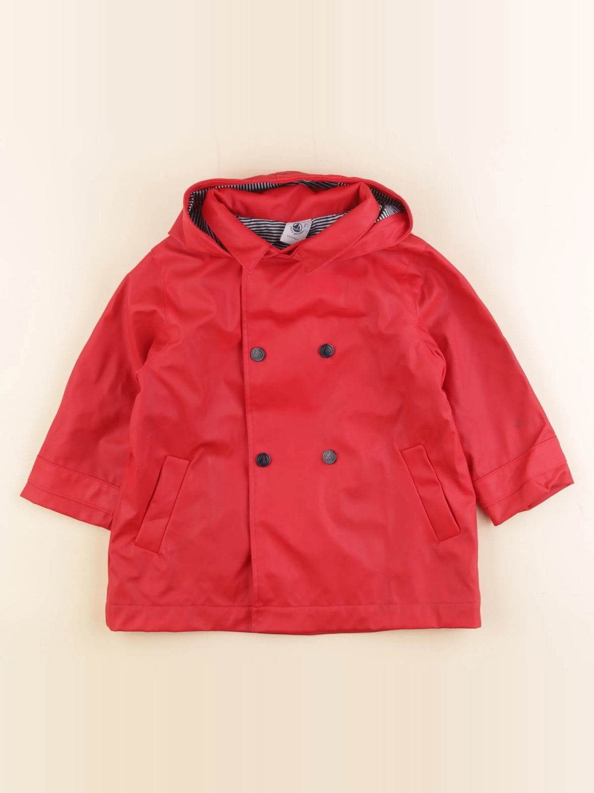 Petit Bateau - imperméable rouge - 24 mois