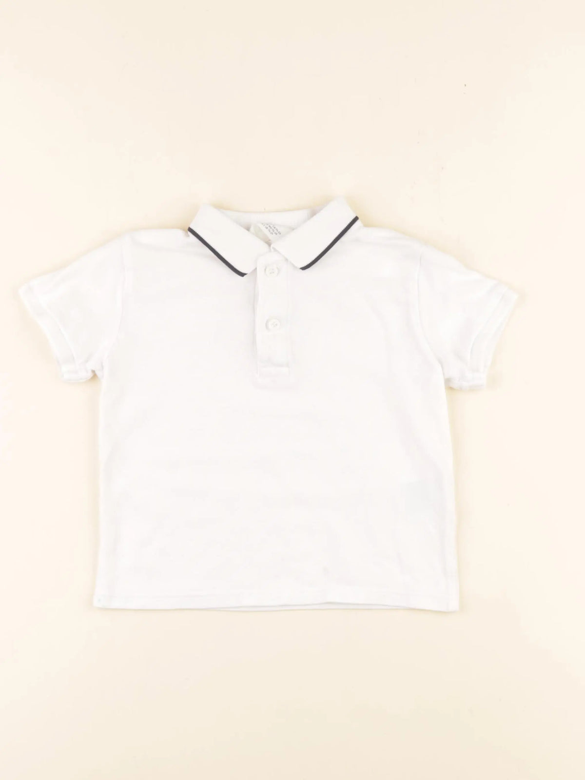 H&M - polo blanc - 18/24 mois