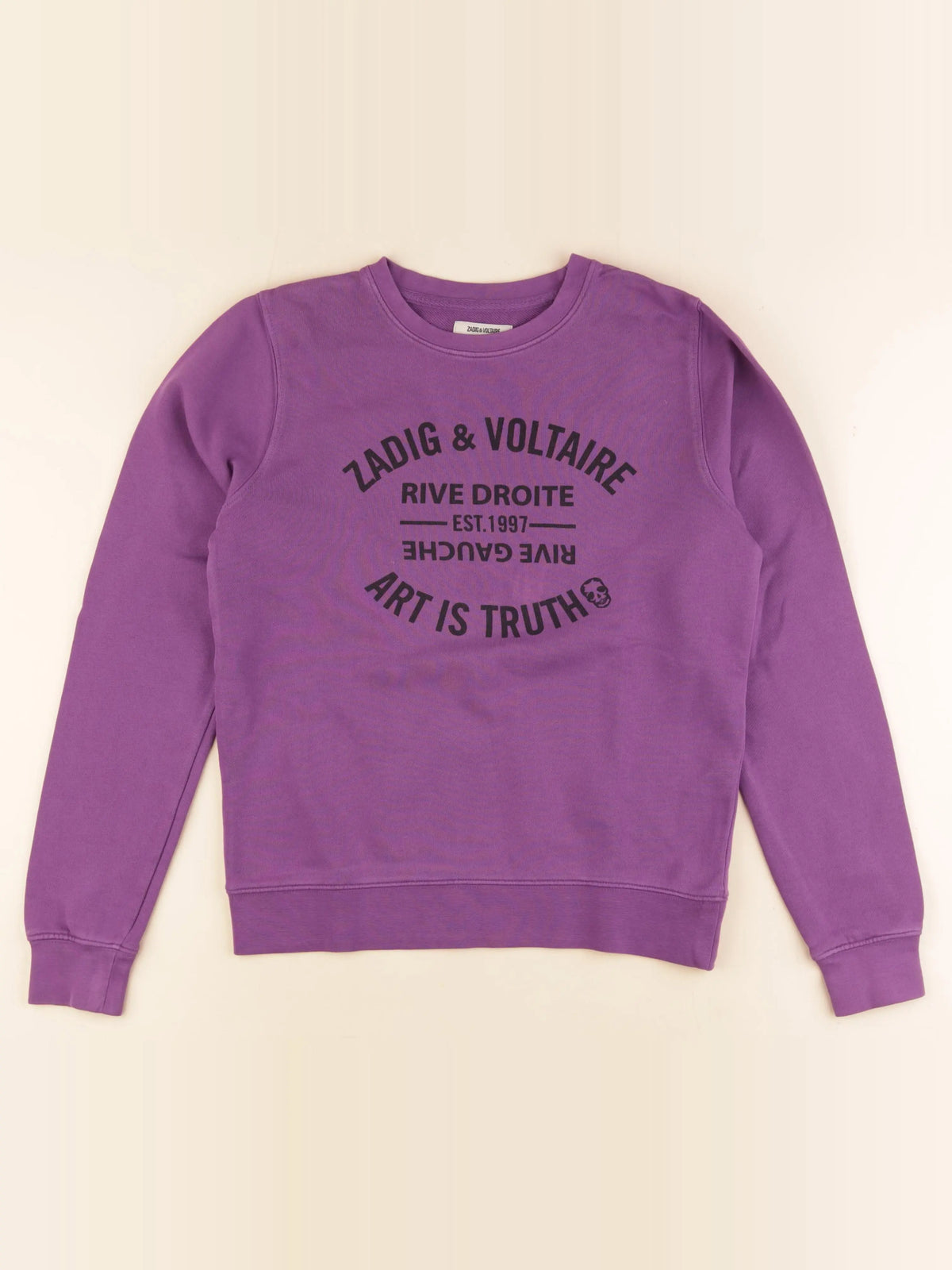 Zadig & Voltaire - sweat violet - 11/12 ans