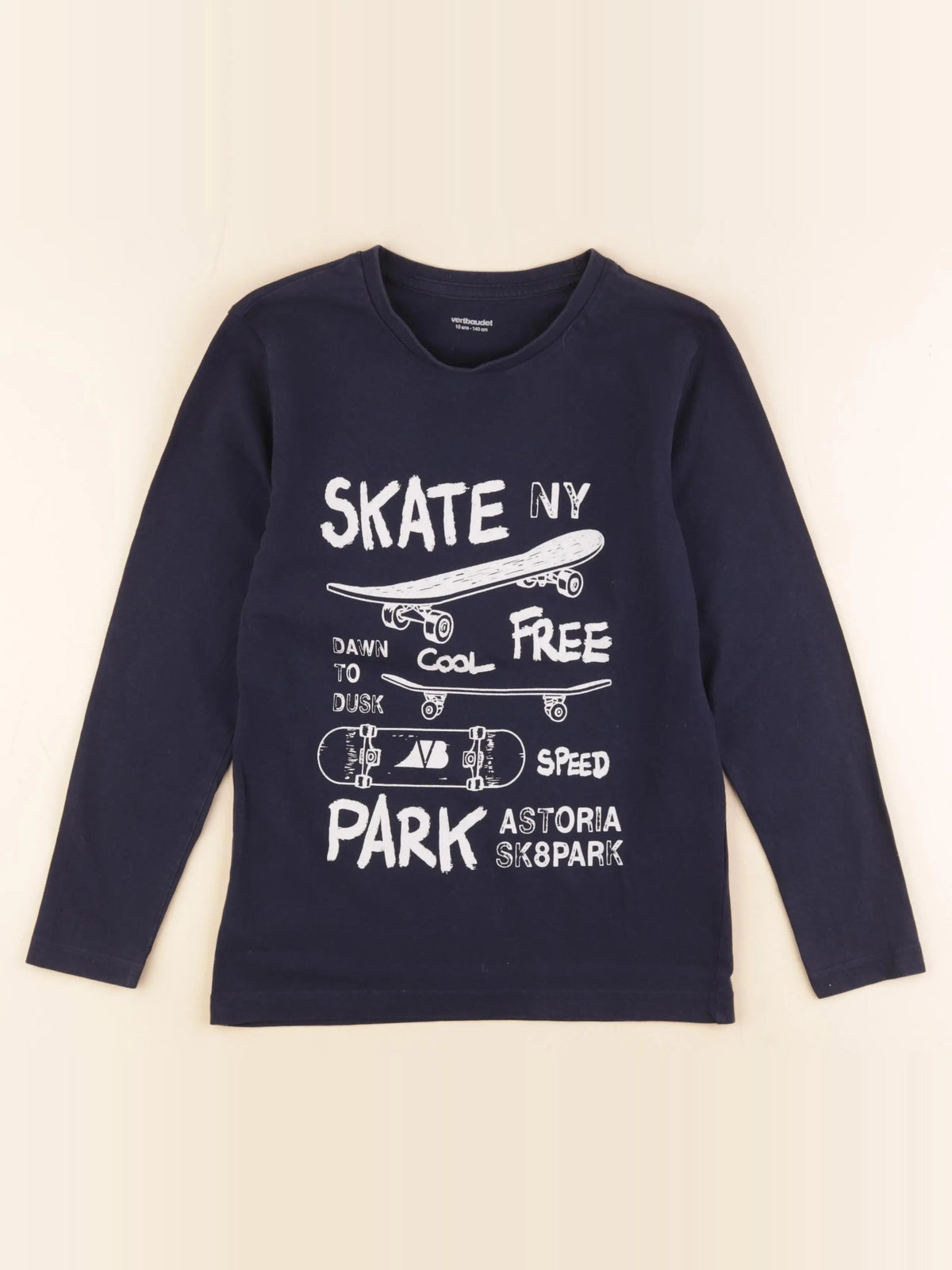 Vertbaudet - tee-shirt bleu - 10 ans