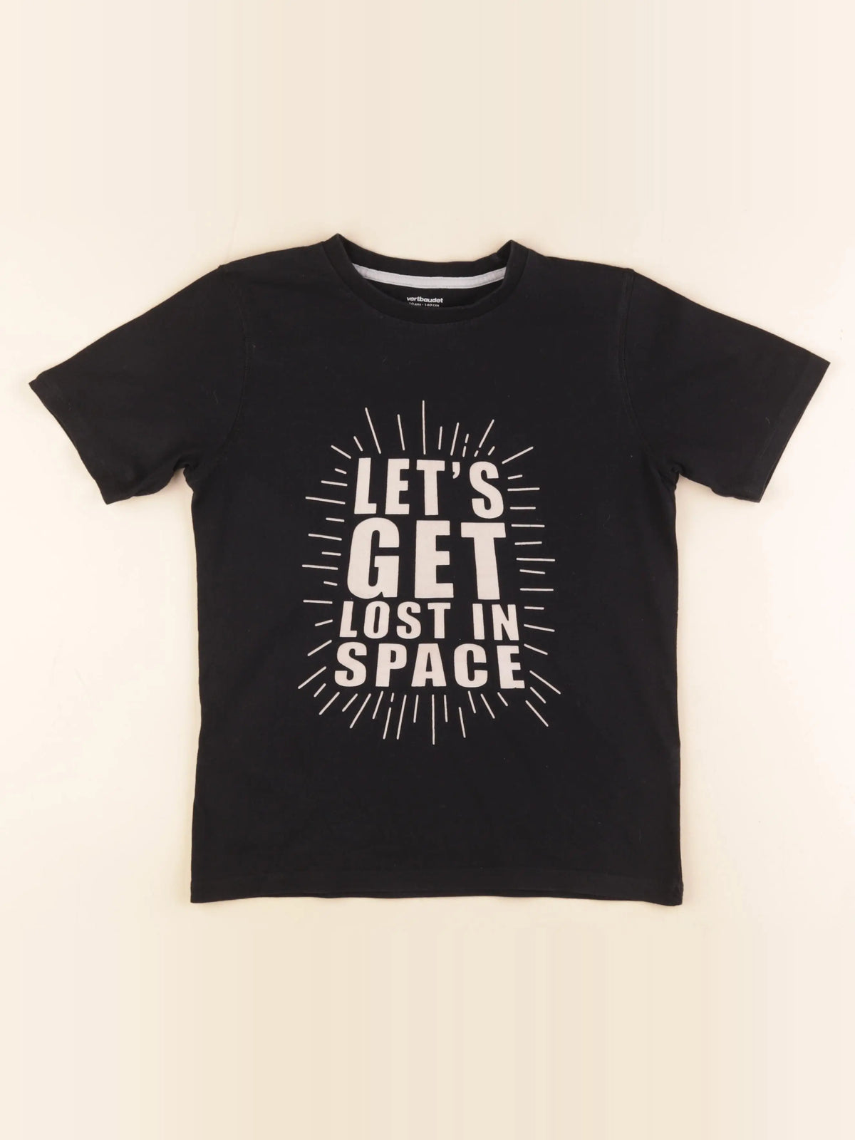 Vertbaudet - tee-shirt noir - 10 ans