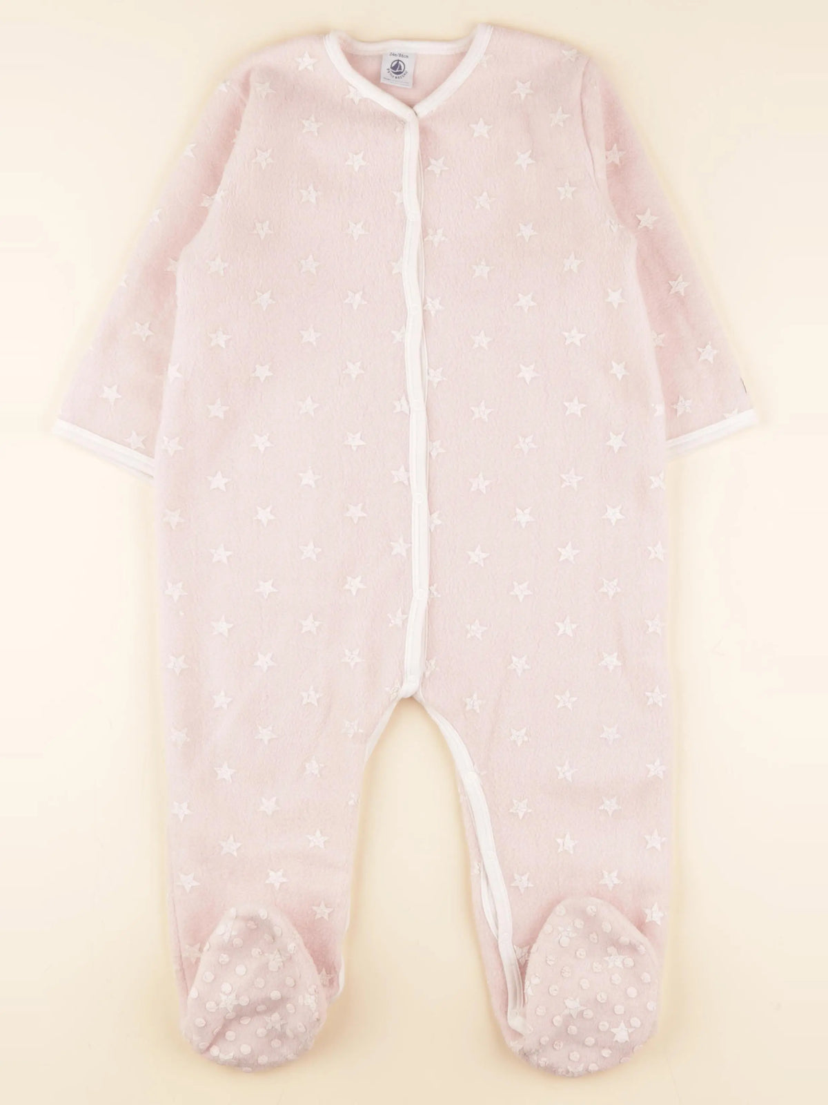 Petit Bateau - pyjama velours rose - 24 mois