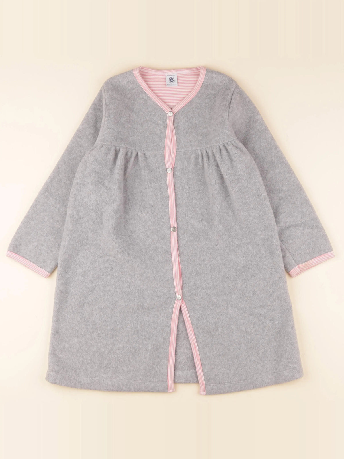 Petit Bateau - robe de chambre gris - 6 ans