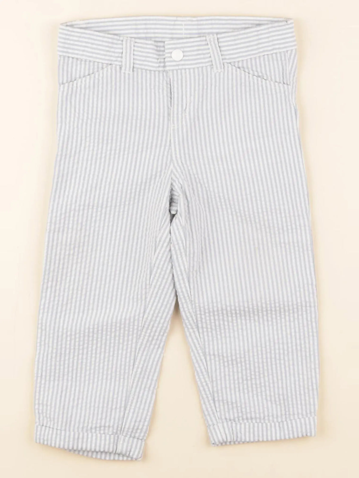 Petit Bateau - pantalon bleu, blanc - 18 mois