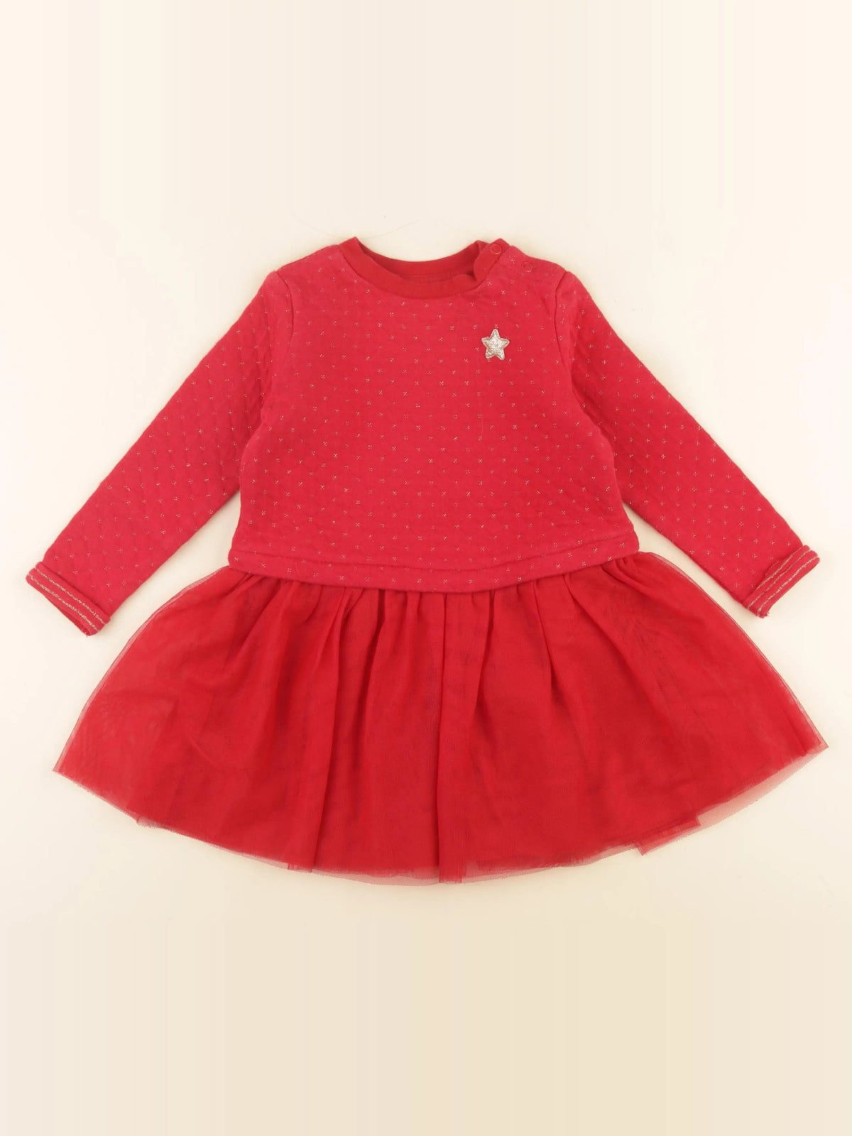 Vertbaudet - robe rouge - 3 ans