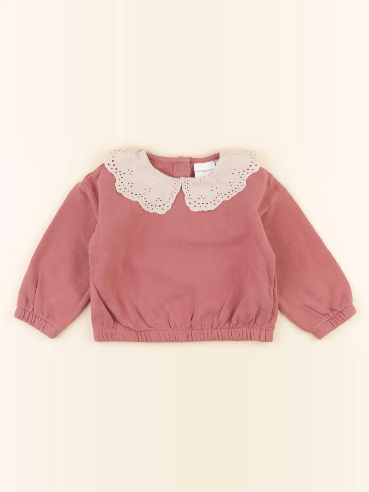 Vertbaudet - sweat rose - 24 mois