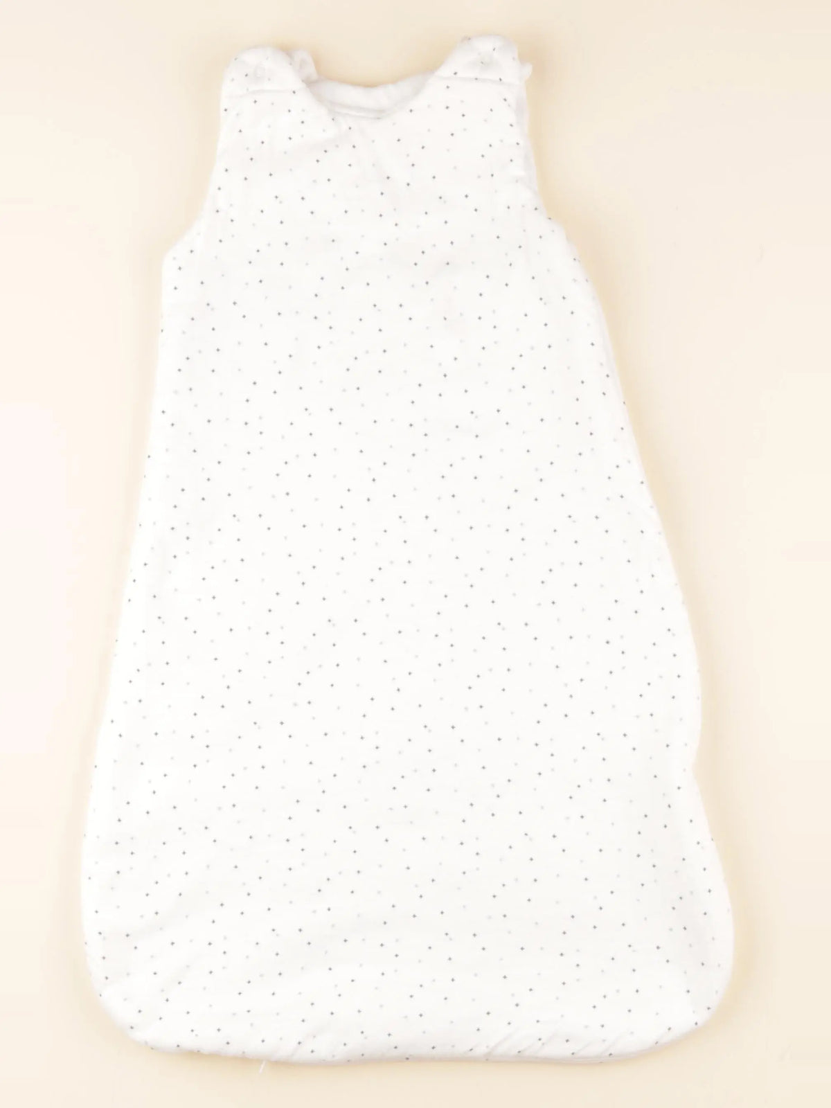 Petit Bateau - gigoteuse blanc, gris - 0/6 mois