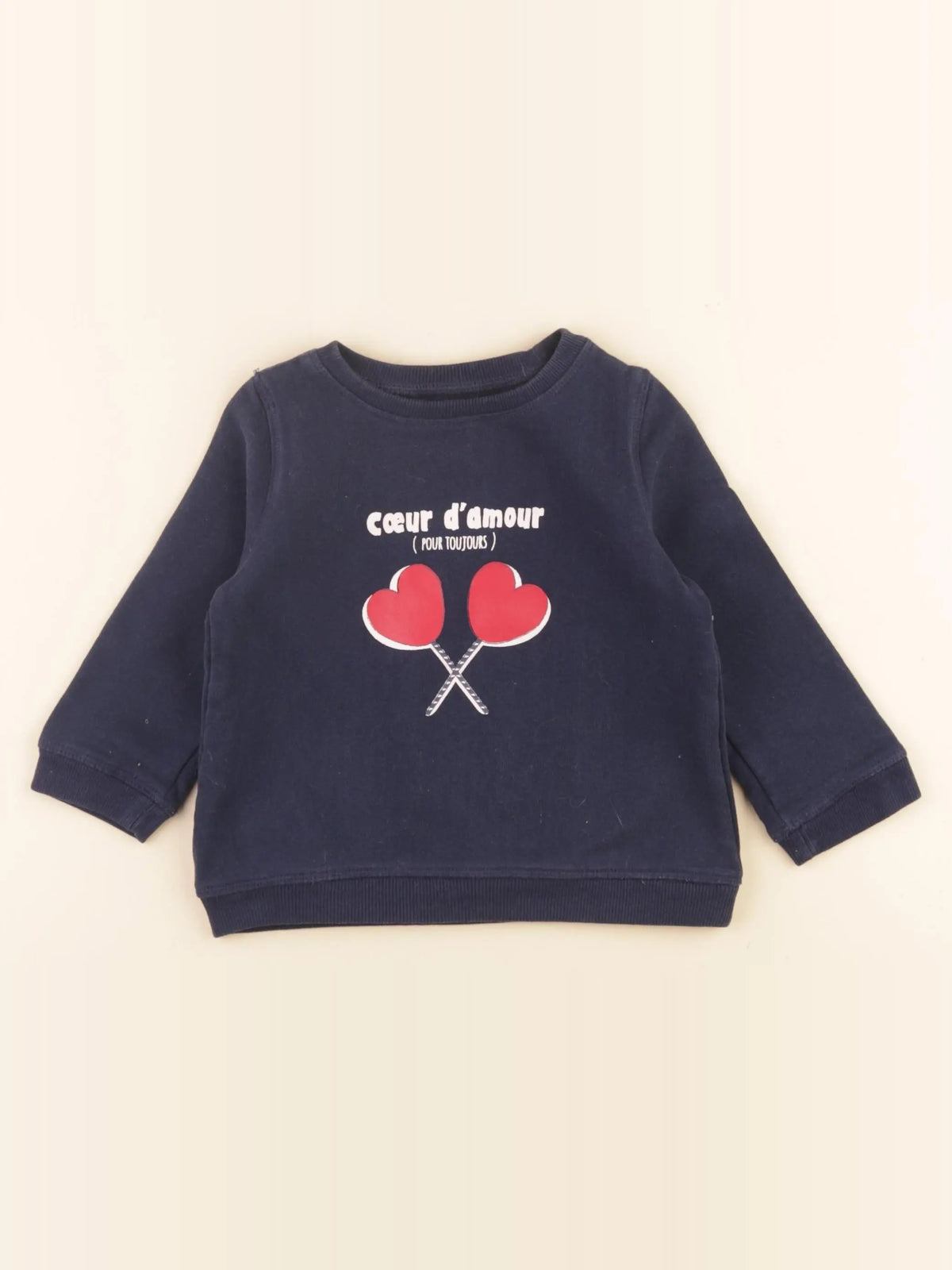 Vertbaudet - sweat bleu - 2 ans