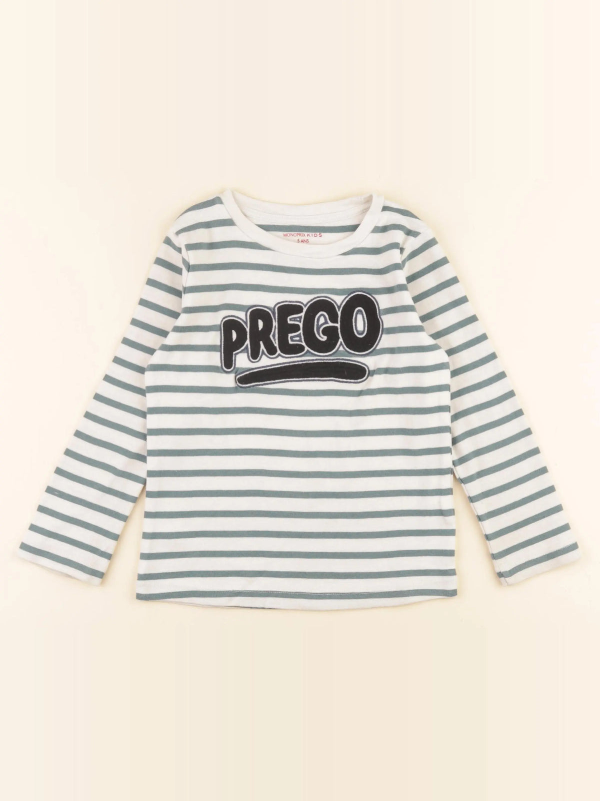 Monoprix - tee-shirt blanc, vert - 5 ans