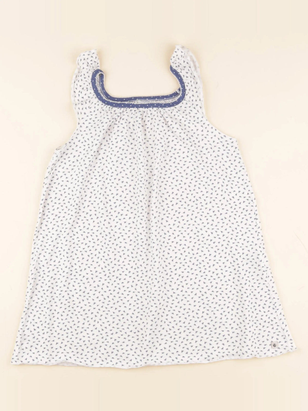 Petit Bateau - chemise de nuit coton blanc - 4 ans