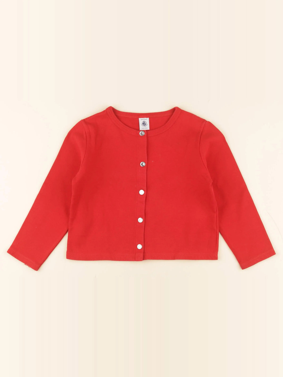 Petit Bateau - gilet rouge - 6 ans