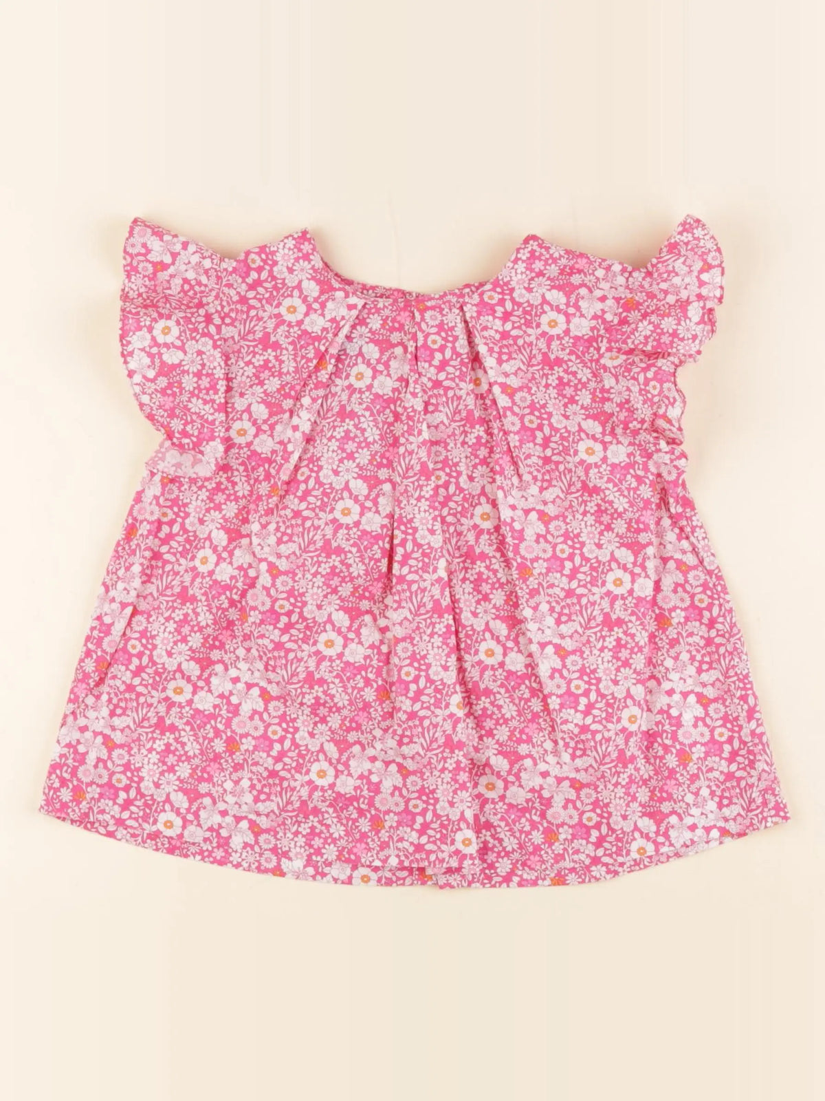 Jacadi - blouse liberty rose, blanc - 3 ans
