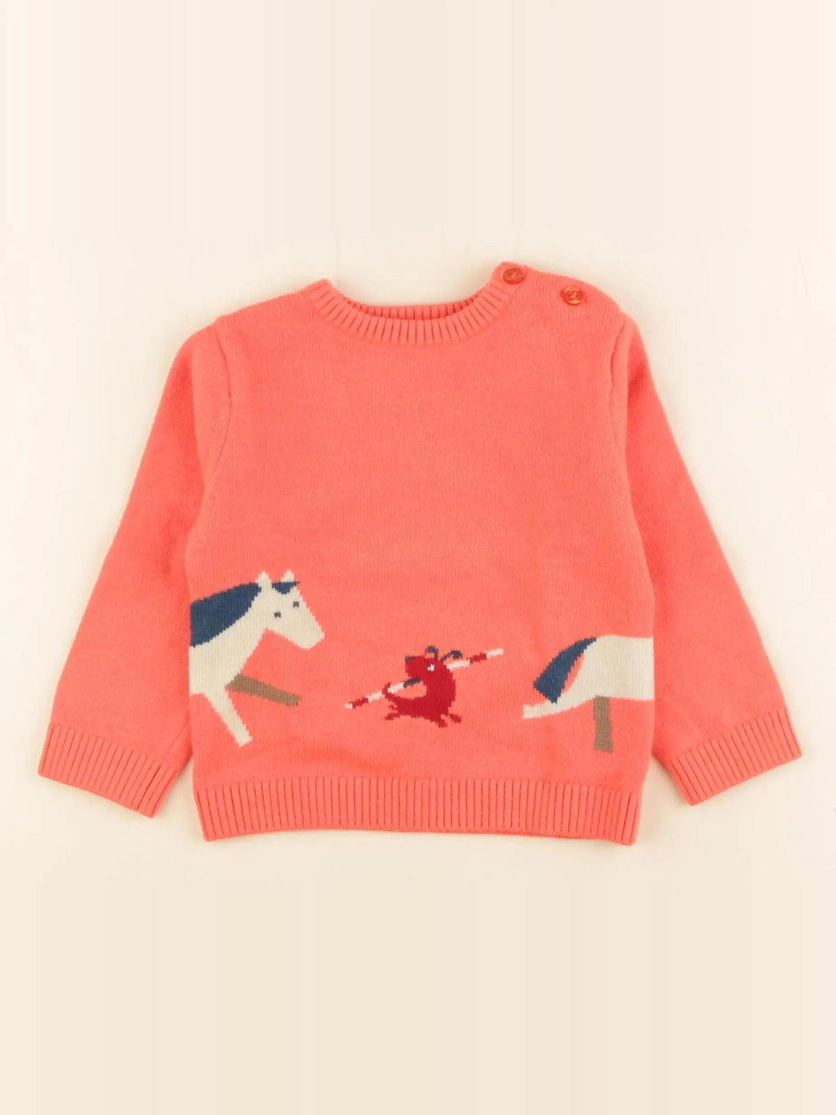 Jacadi - pull orange - 18 mois