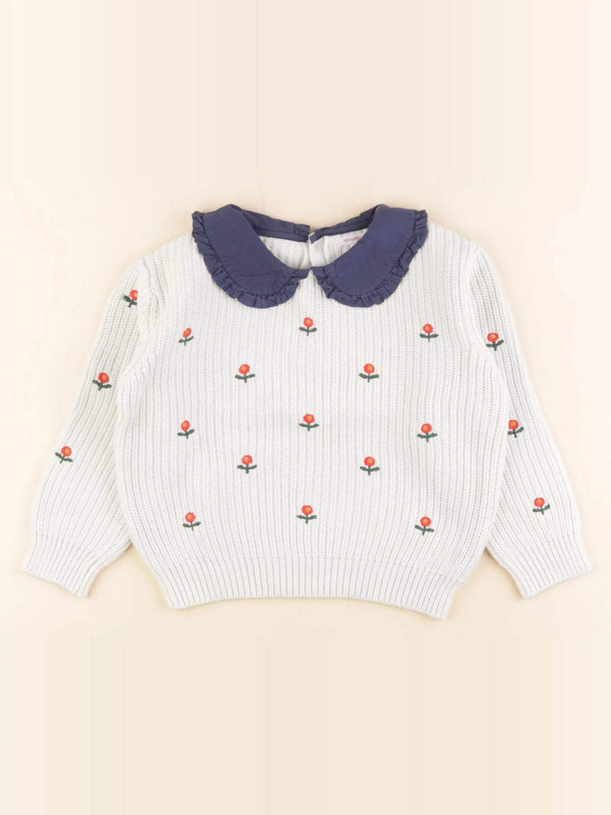 Monoprix - pull blanc - 5 ans
