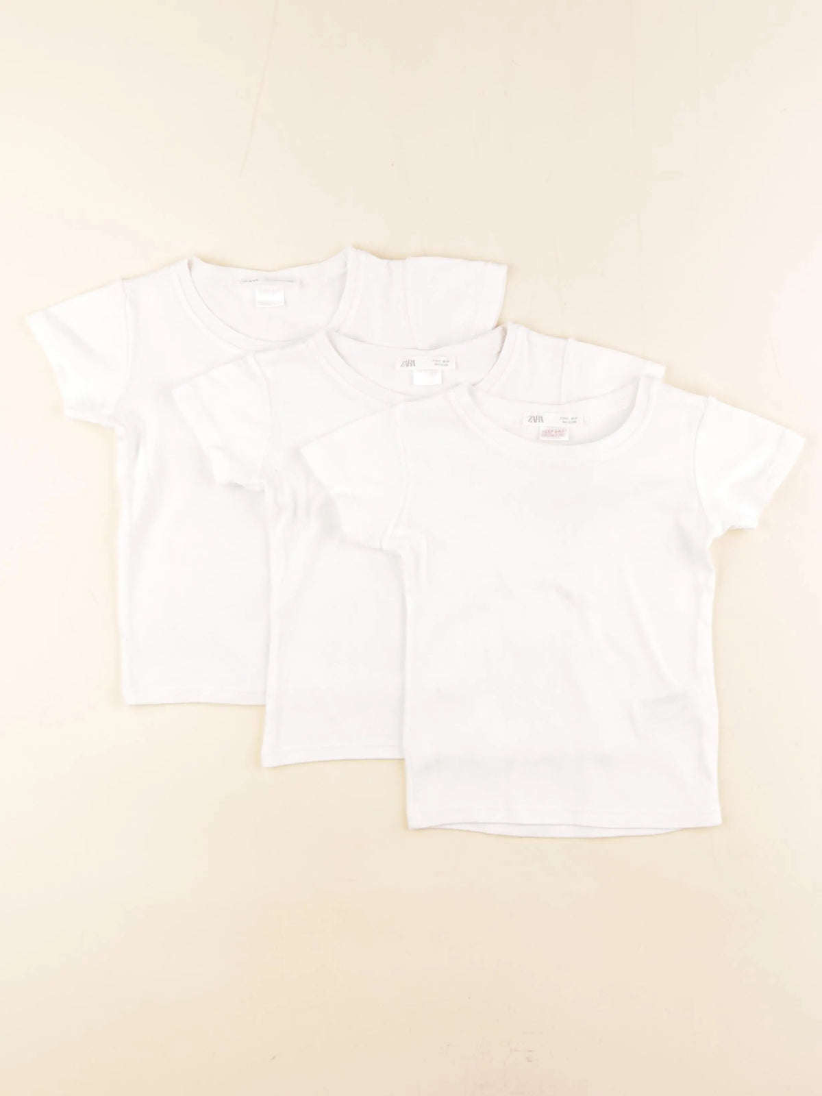 Zara - lot de 3 tee-shirts blanc - 2 ans