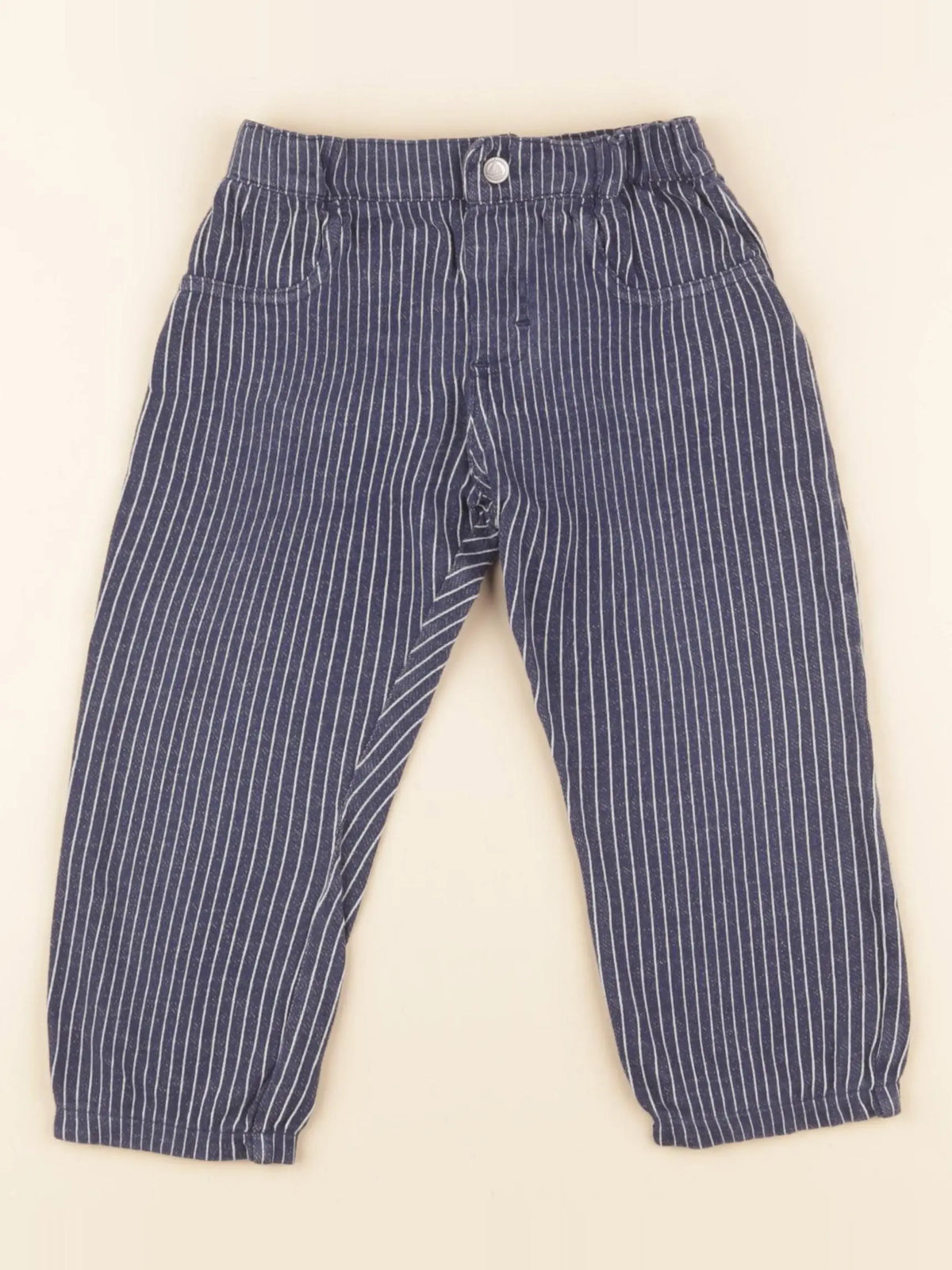 Petit Bateau - pantalon bleu - 18 mois
