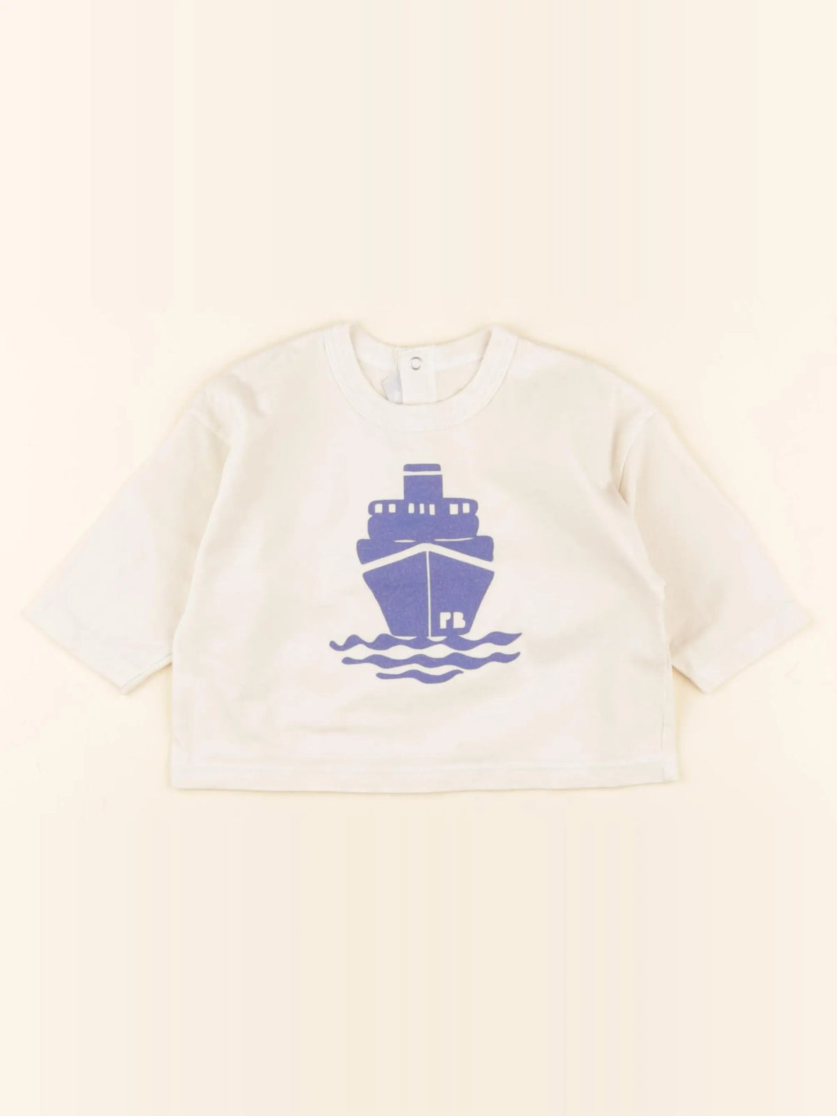 Petit Bateau - tee-shirt beige - 6 mois