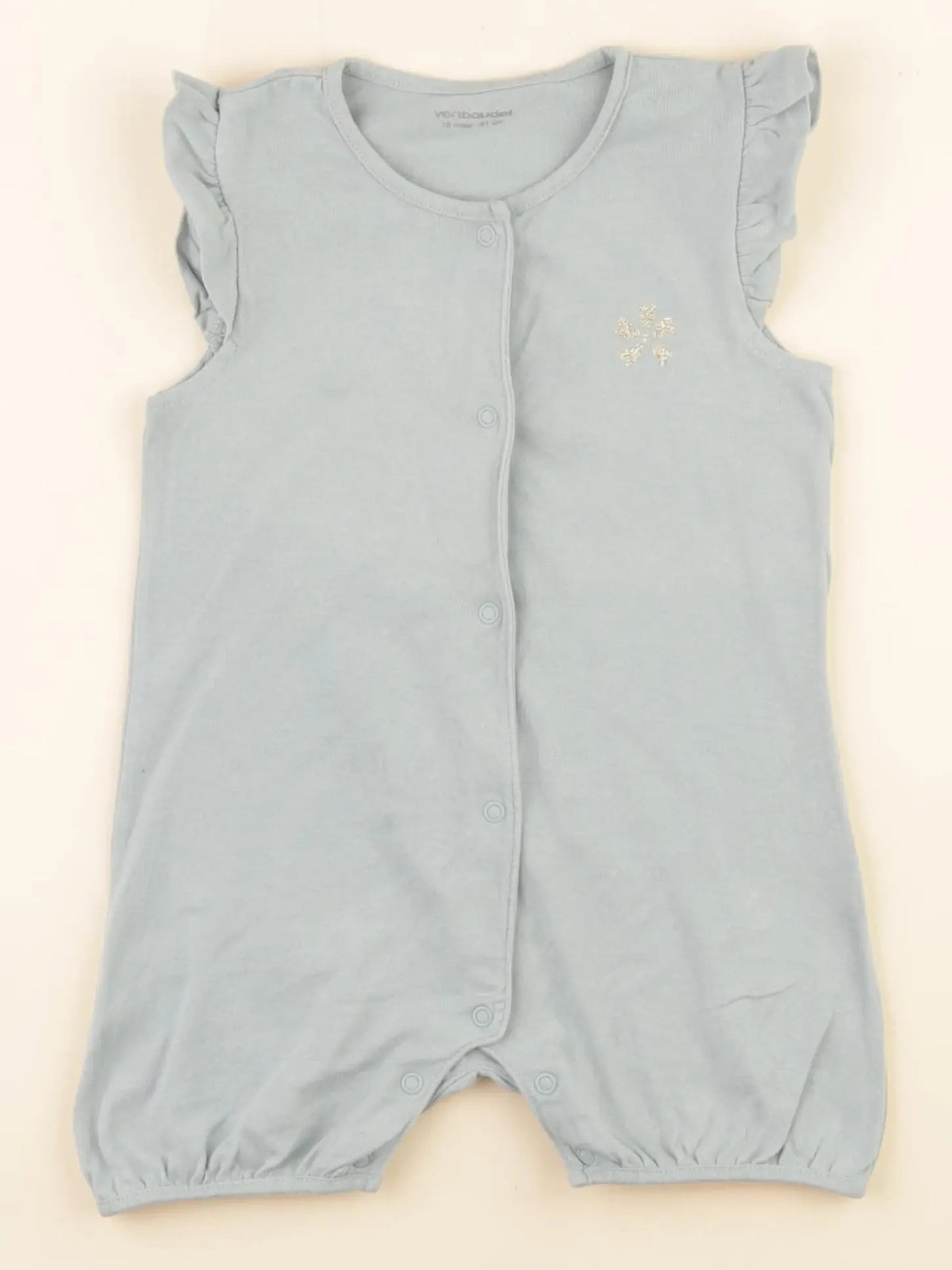 Vertbaudet - pyjama coton vert - 18 mois