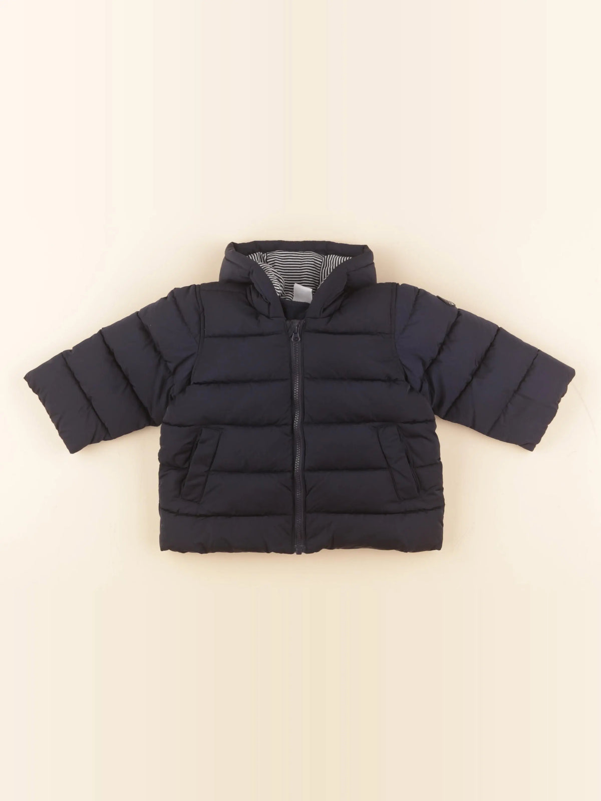 Petit Bateau - doudoune bleu - 6 mois