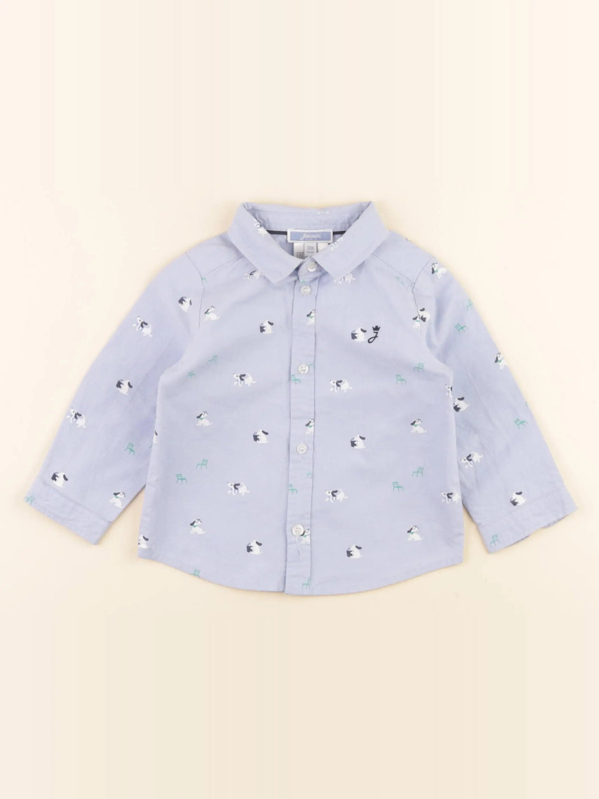 Jacadi - chemise bleu - 12 mois