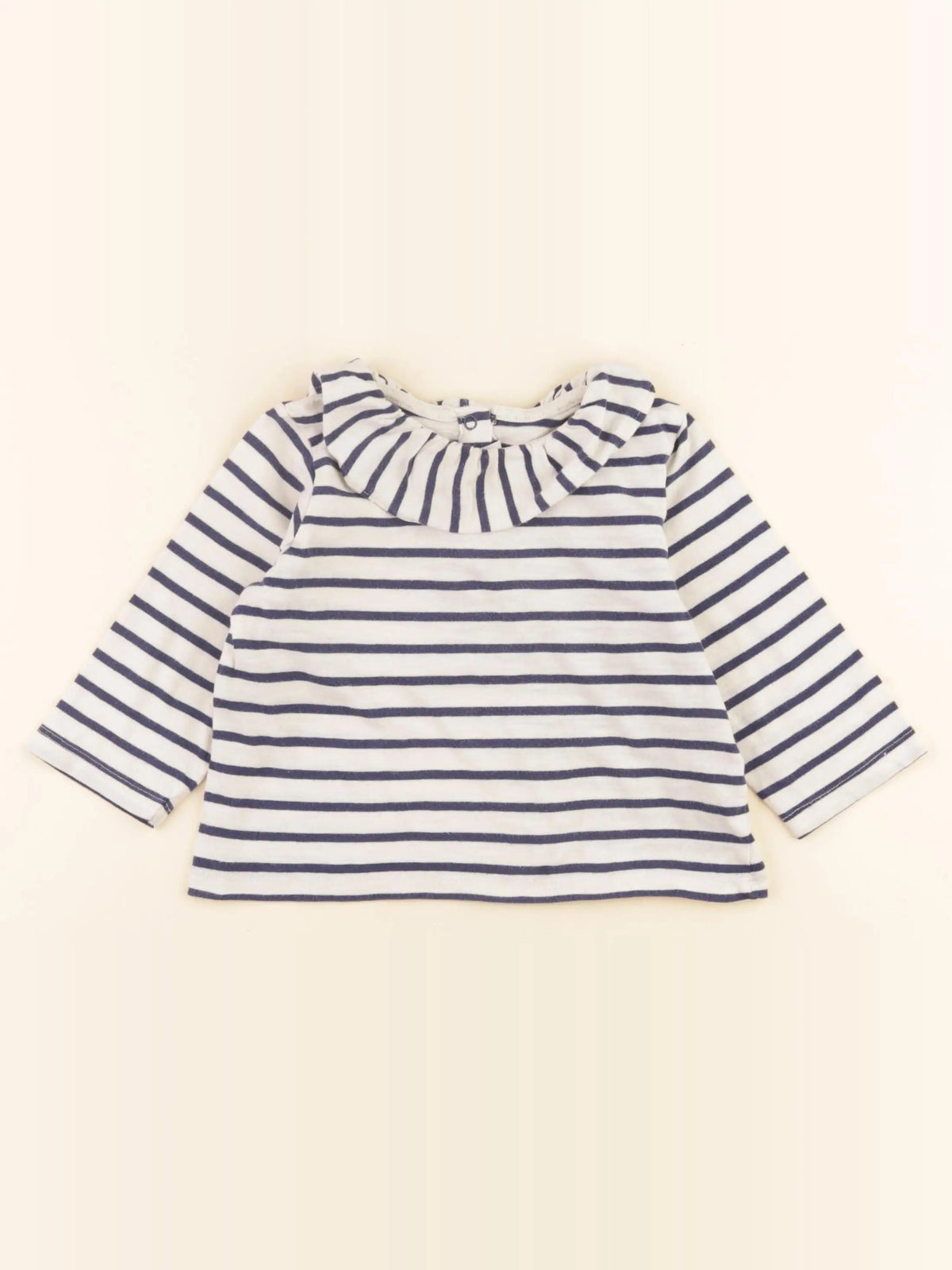 Petit Bateau - tee-shirt beige, bleu - 2 ans