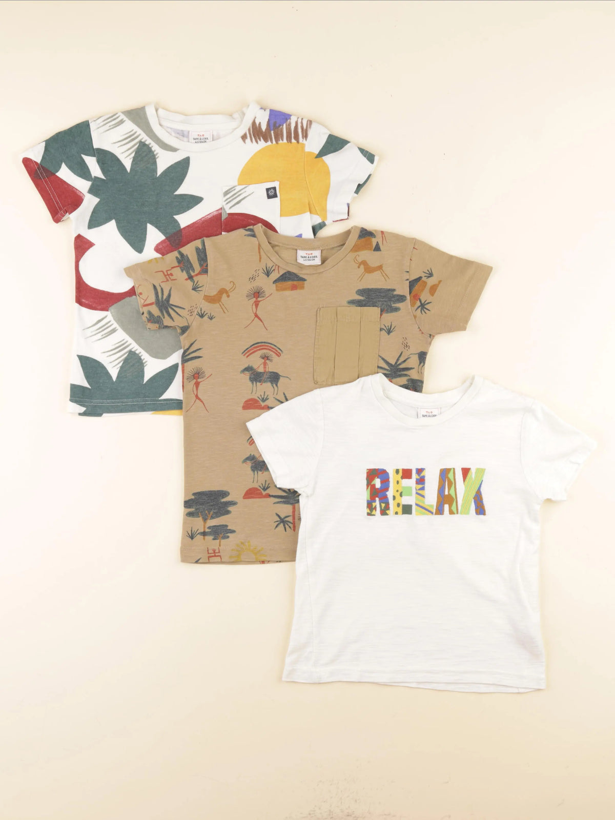 Tape à l'oeil - lot de 3 tee-shirts multicolore - 4 ans