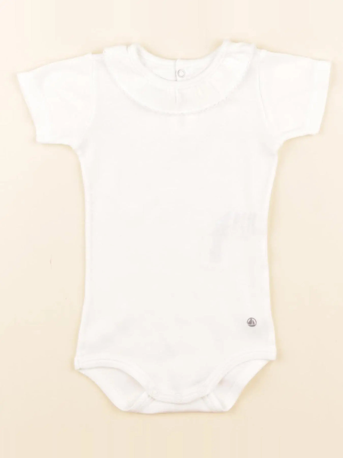 Petit Bateau - body à col blanc - 3 mois