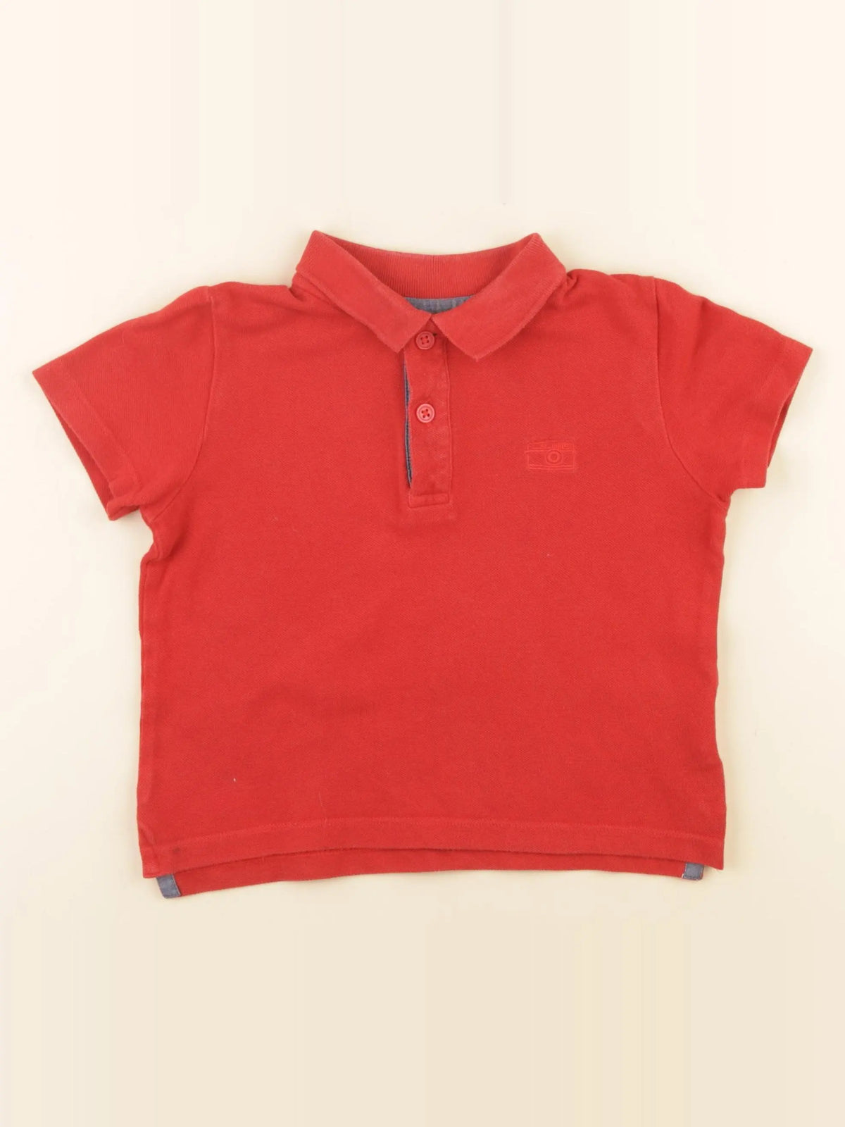 Monoprix - polo rouge - 4 ans