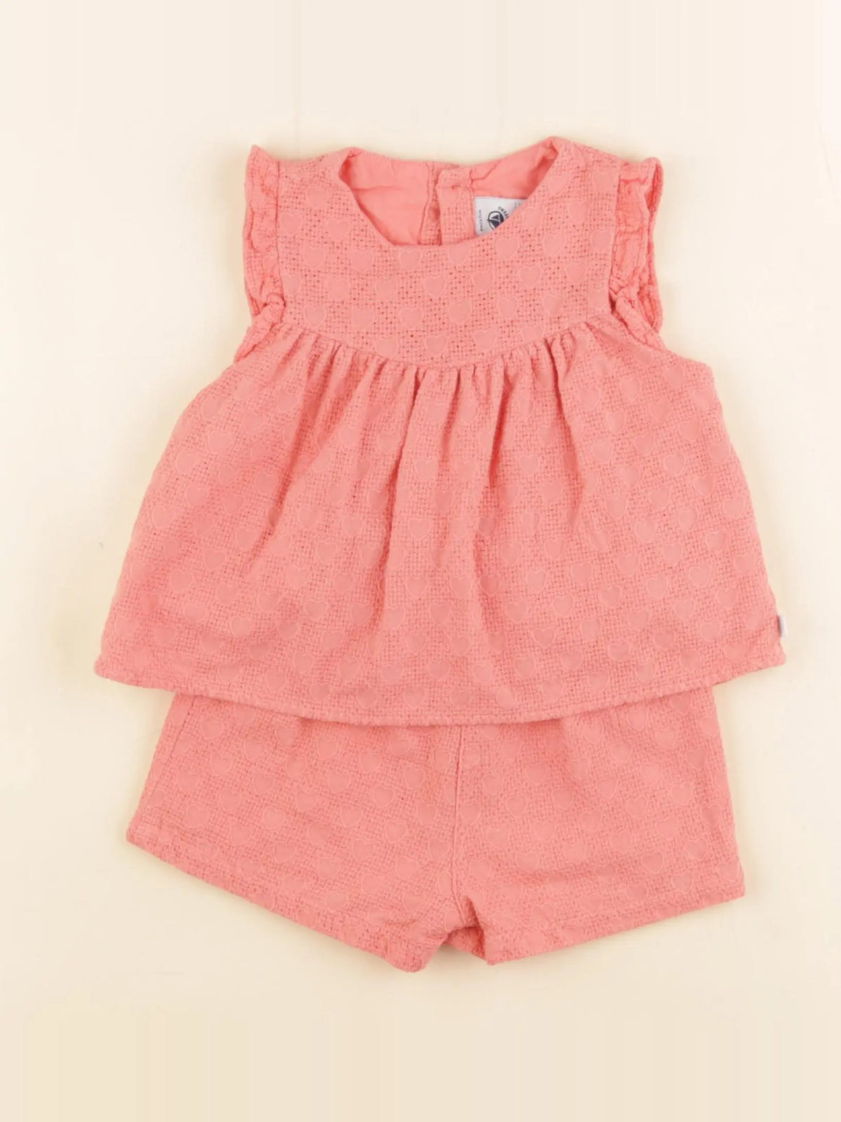 Petit Bateau - ensemble rose - 6 mois