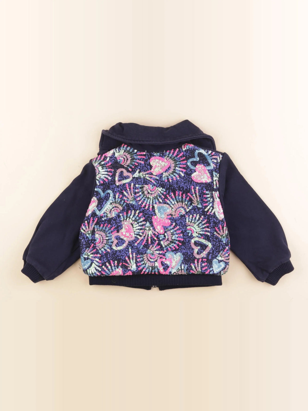 Billie Blush - sweat imprimé au dos bleu, multicolore - 3 ans