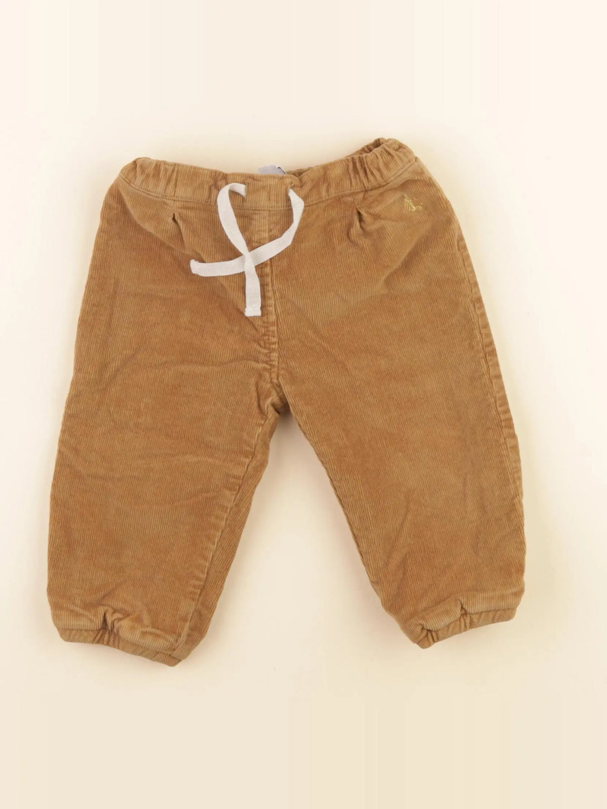 Petit Bateau - pantalon doublé marron - 12 mois