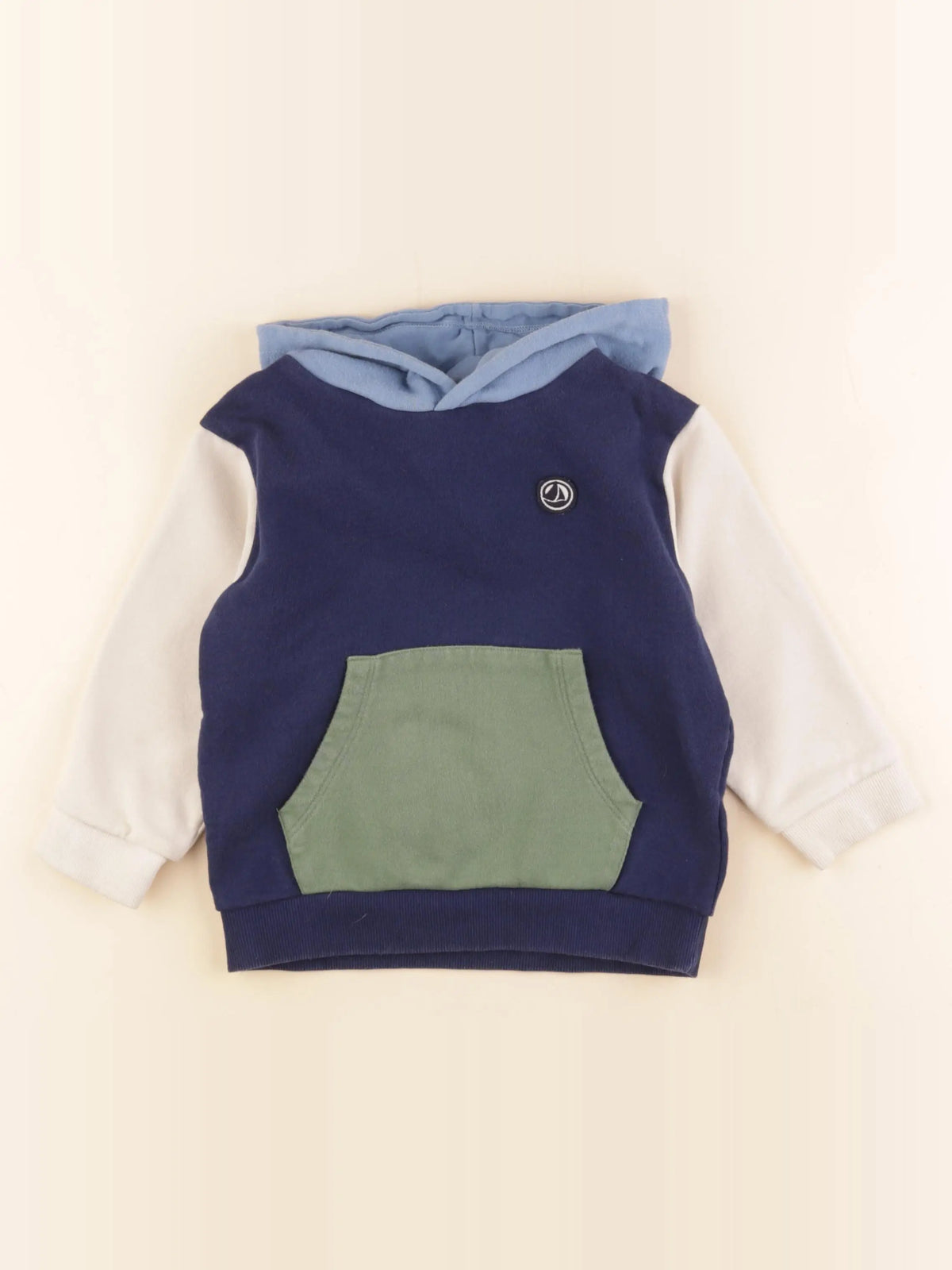 Petit Bateau - sweat bleu, blanc - 4 ans