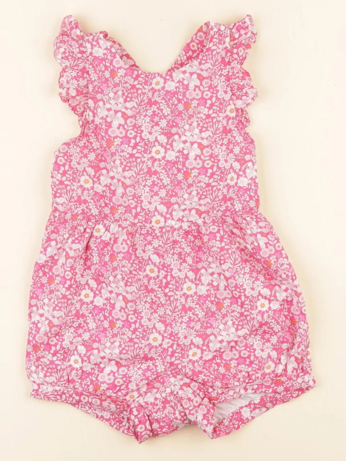 Jacadi - combinaison liberty rose, blanc - 24 mois