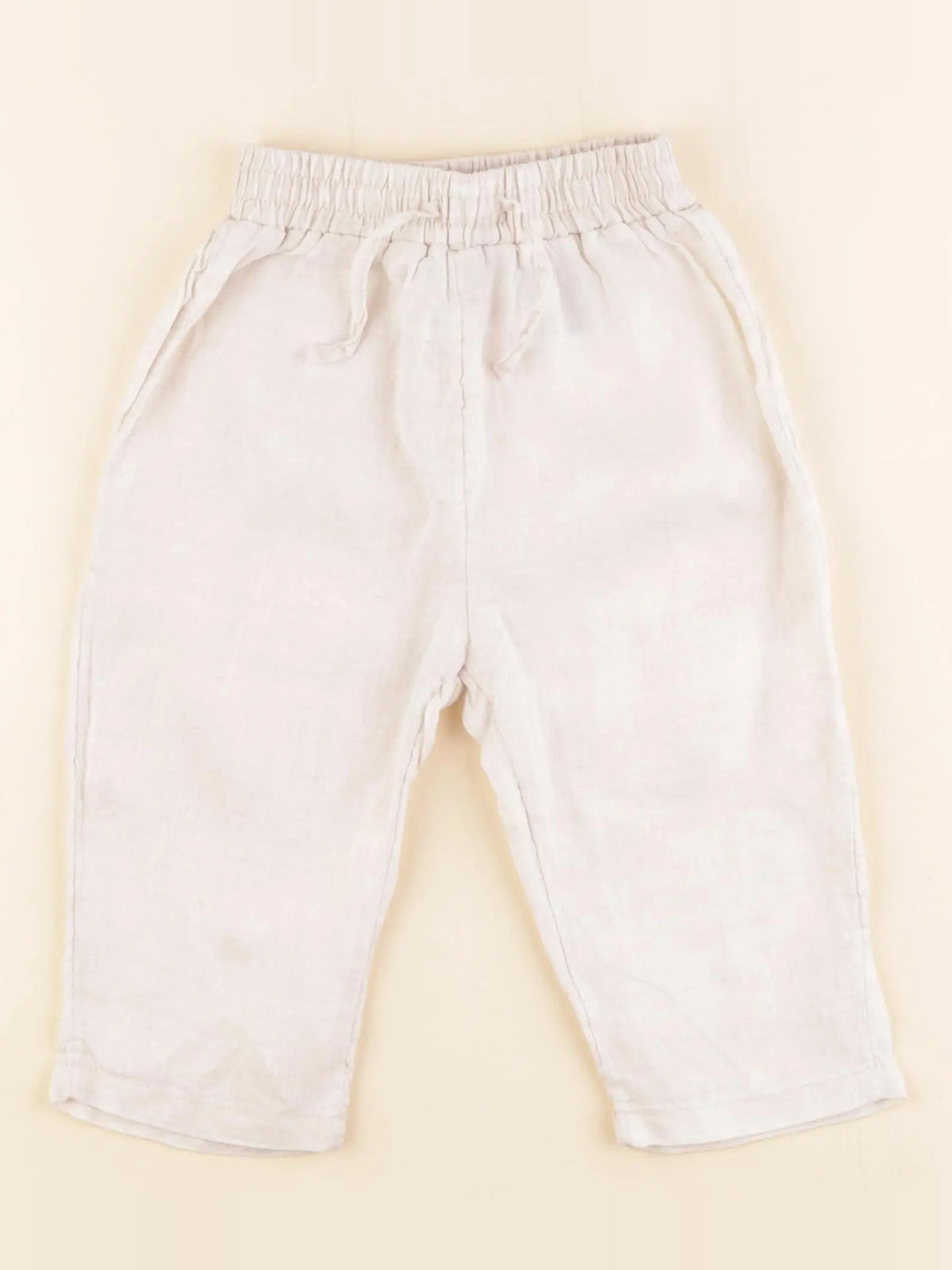 H&M - pantalon beige - 9/12 mois