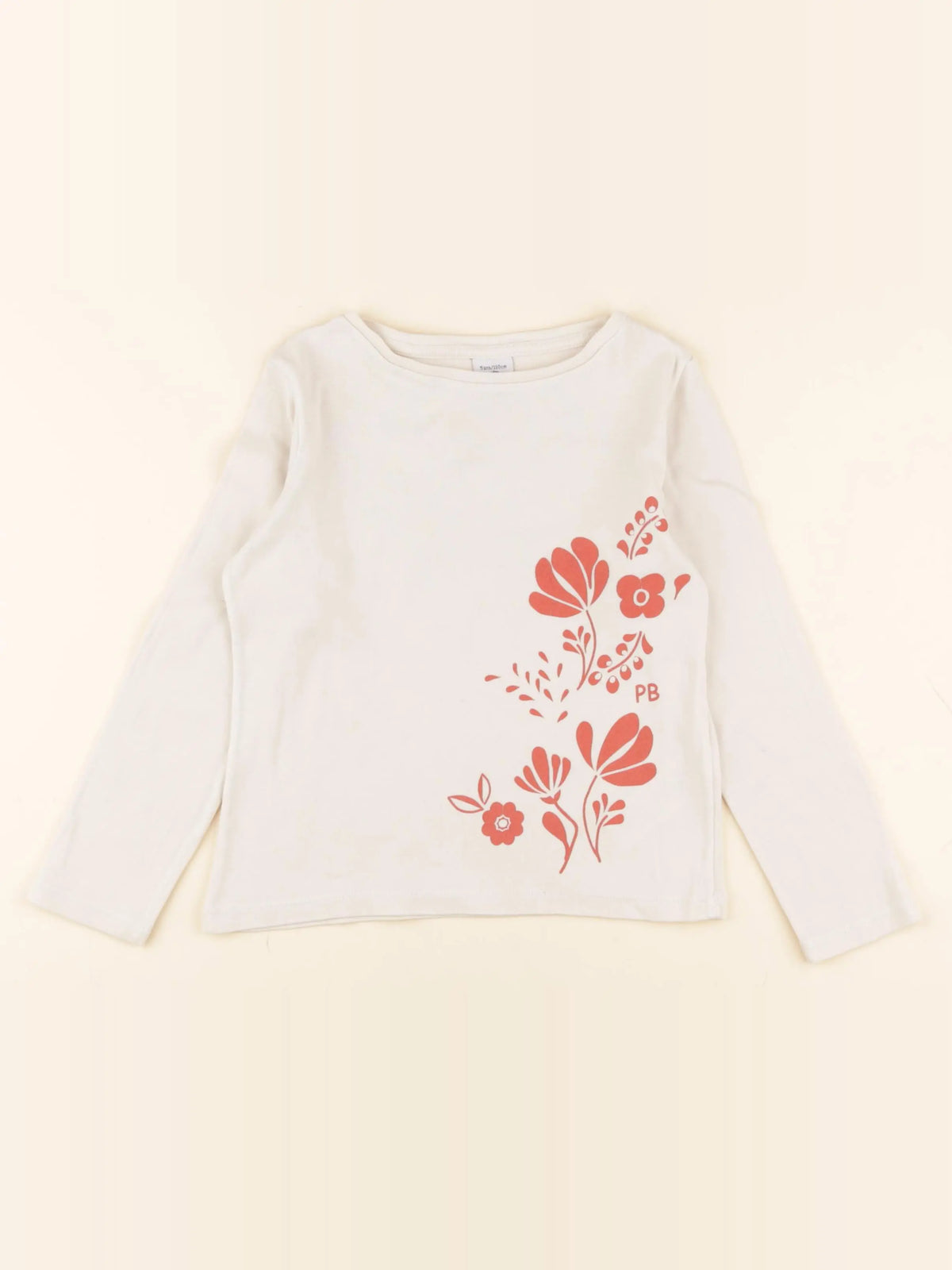 Petit Bateau - tee-shirt beige - 5 ans