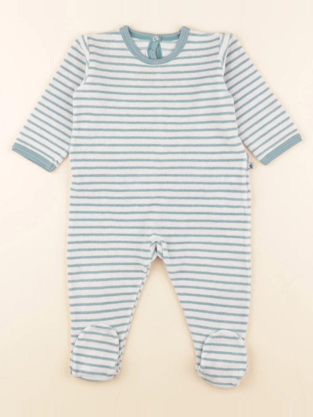 Petit Bateau - pyjama coton bleu - 12 mois
