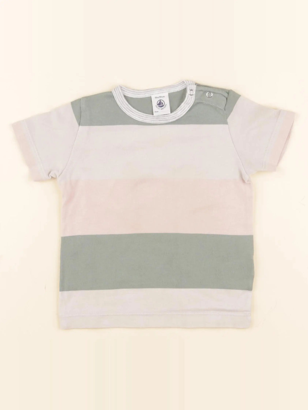 Petit Bateau - tee-shirt vert - 18 mois