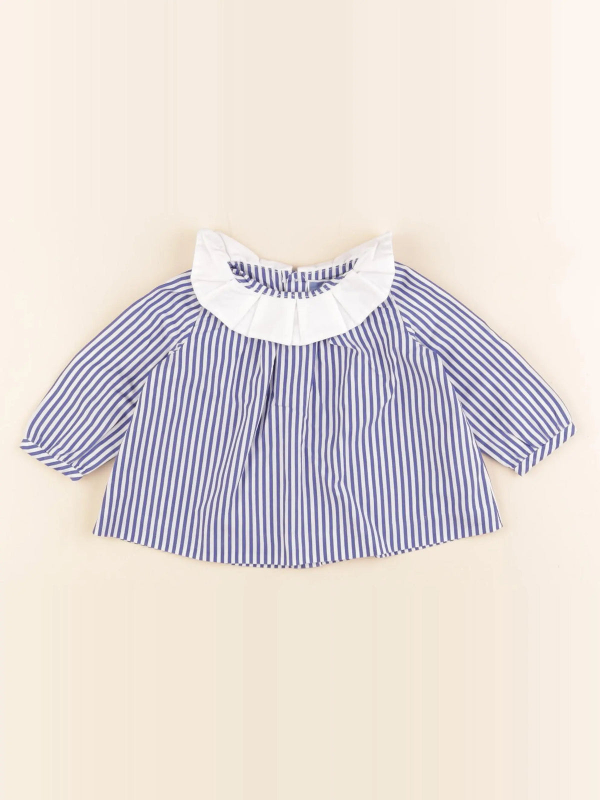 Jacadi - blouse blanc, bleu - 6 mois