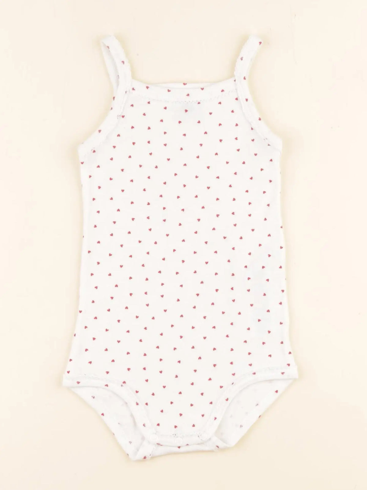 Petit Bateau - body blanc, rouge - 18 mois