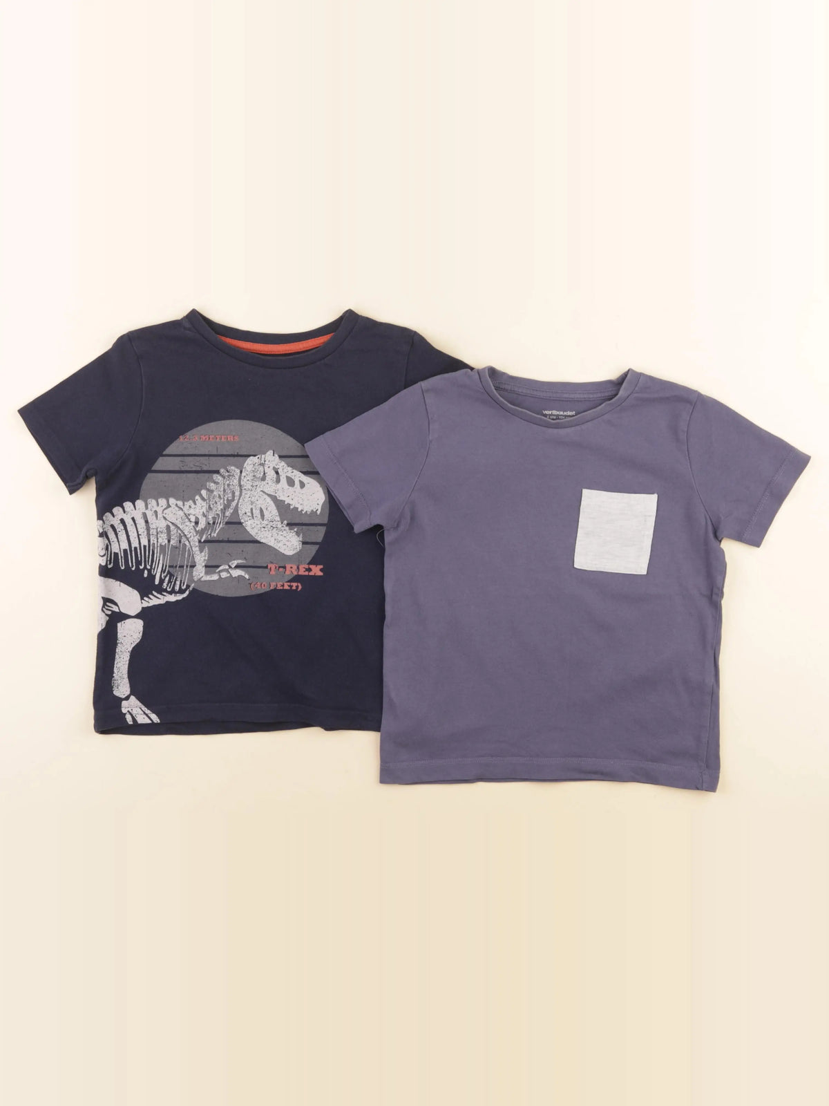 Vertbaudet - lot de 2 tee-shirts bleu - 4 ans