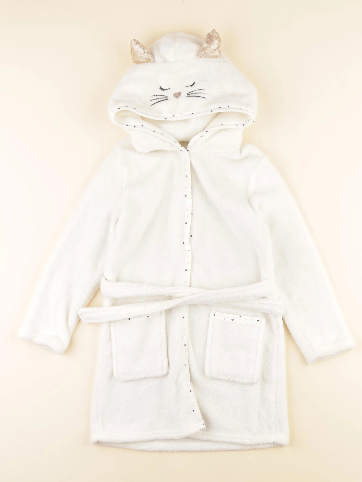 Vertbaudet - robe de chambre blanc - 8 ans