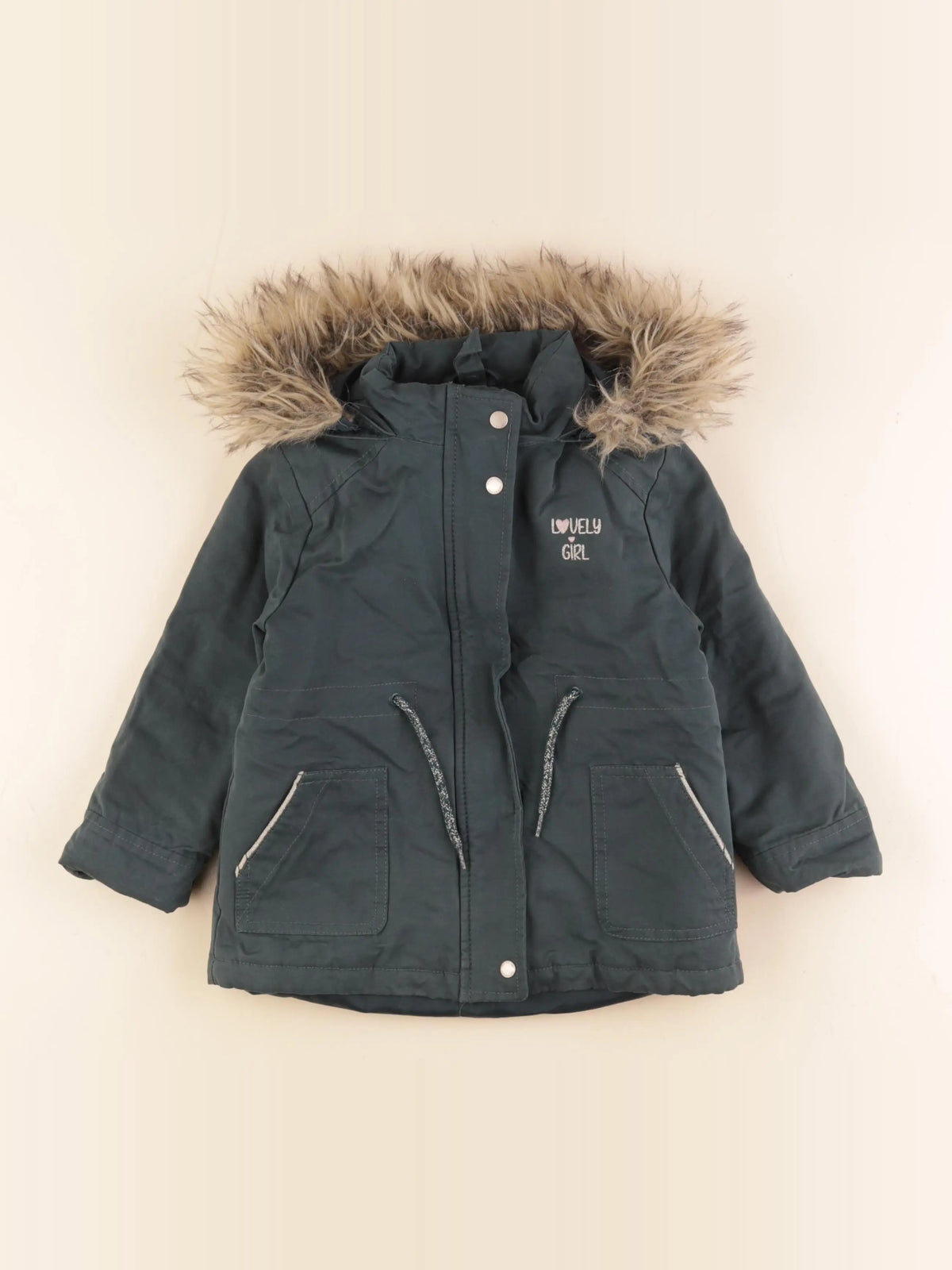 Vertbaudet - parka vert - 3 ans