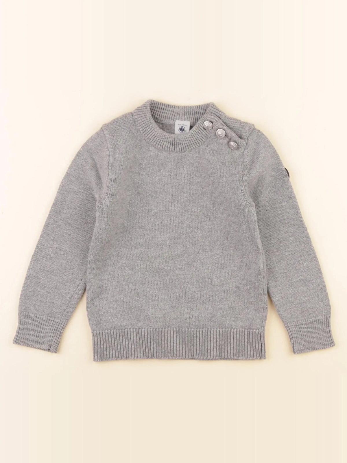 Petit Bateau - pull gris - 5 ans