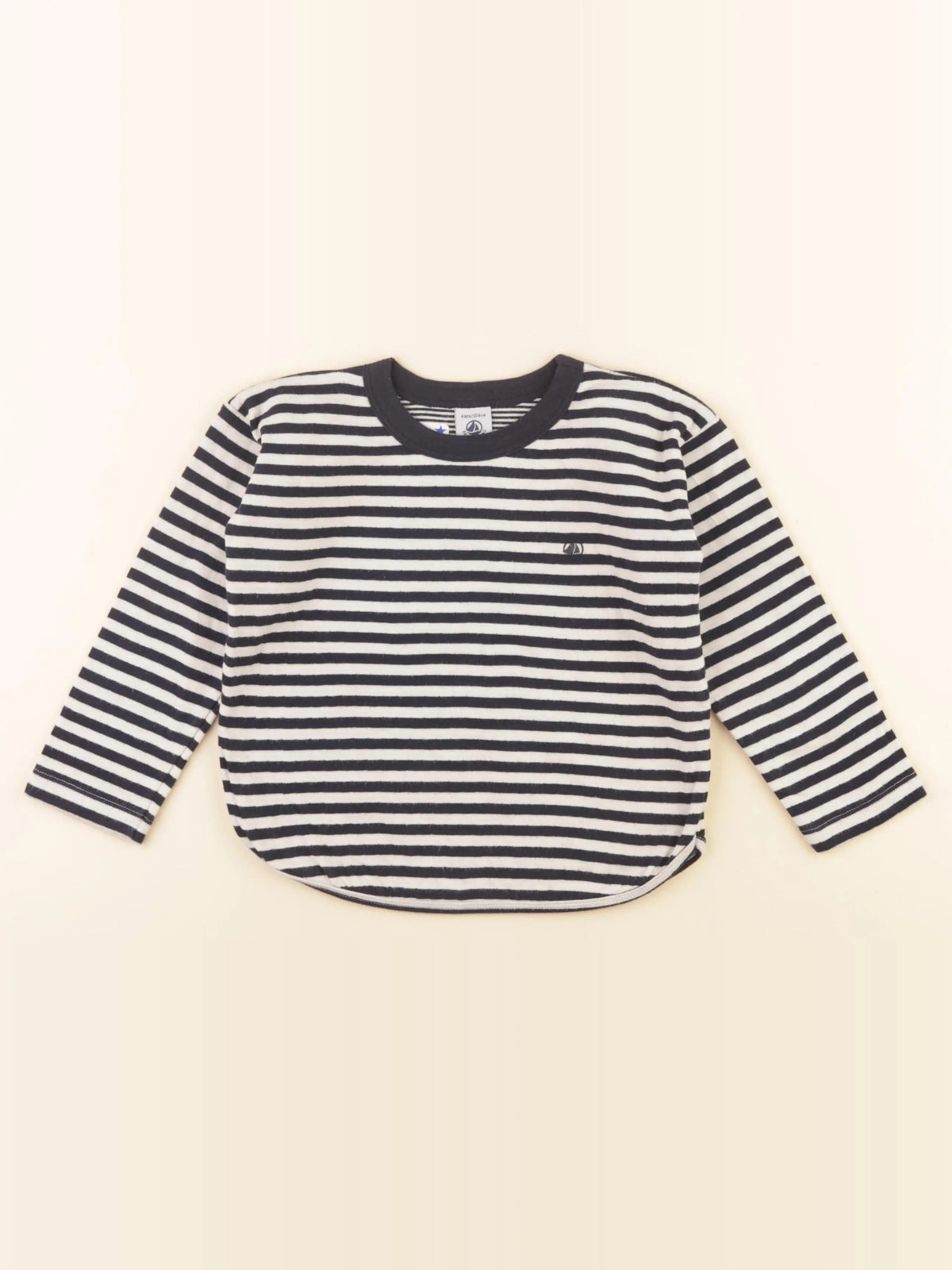 Petit Bateau - tee-shirt blanc, bleu - 4 ans