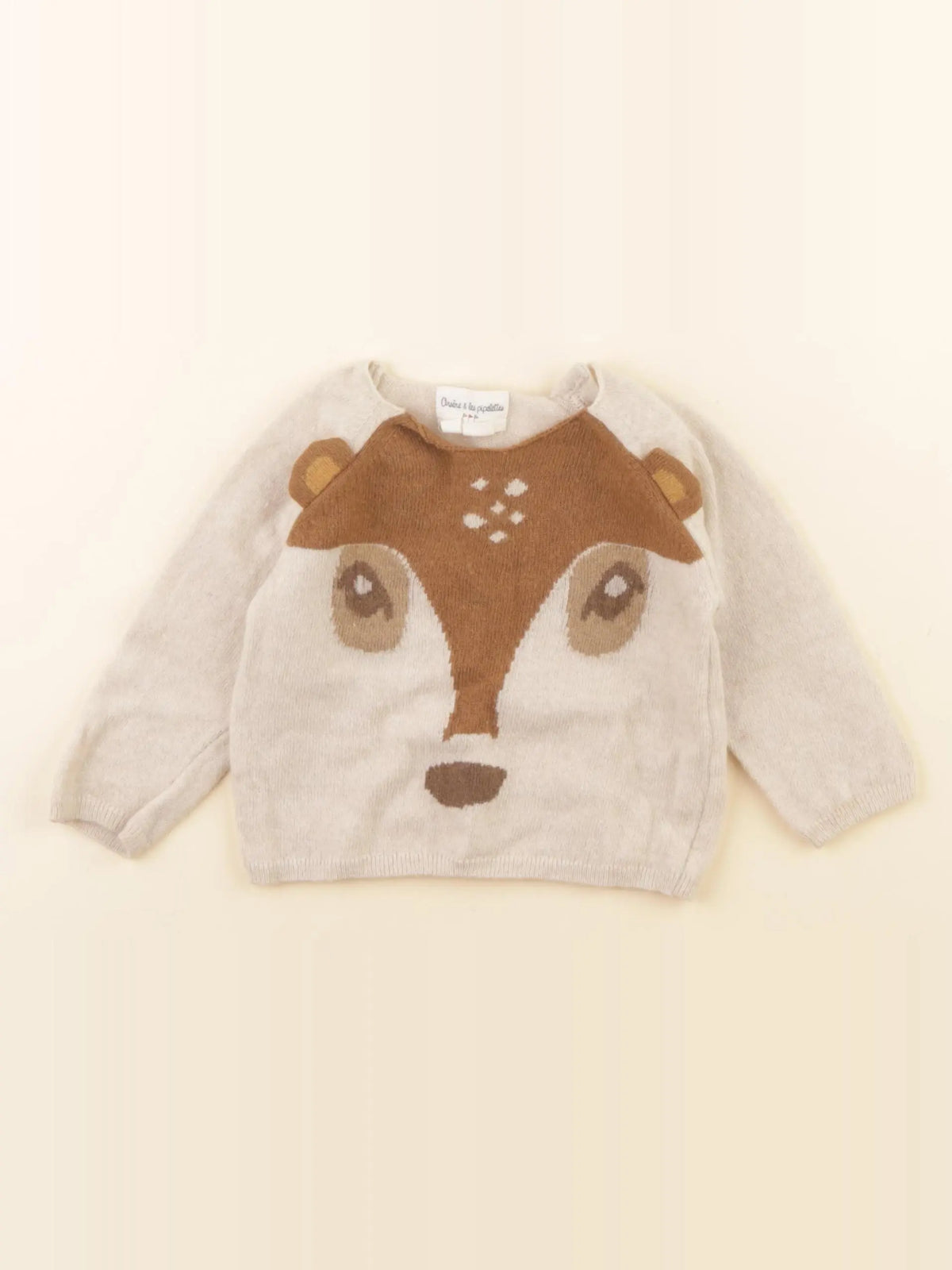Arsène et les pipelettes - pull marron - 6 mois