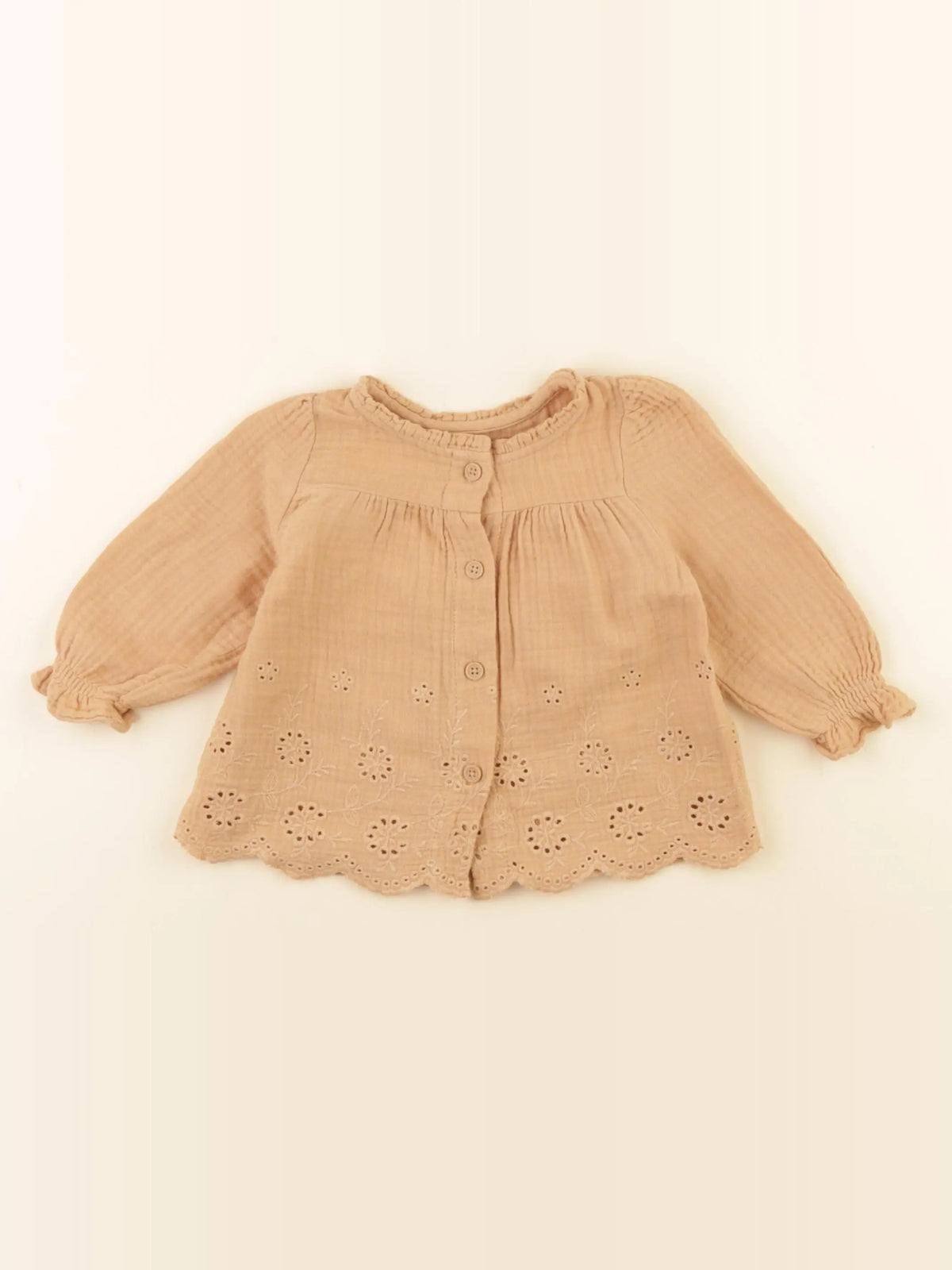Vertbaudet - blouse marron - 6 mois