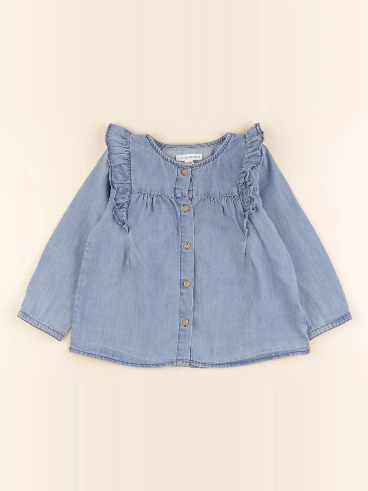 Vertbaudet - blouse bleu - 2 ans