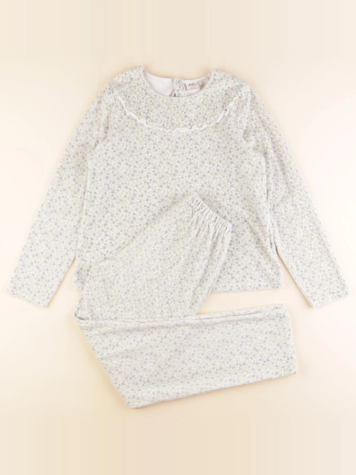 Cyrillus - pyjama velours vert - 12 ans